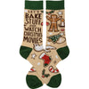 Primitives by Kathy Let's Bake Stuff And Watch Movies Socks