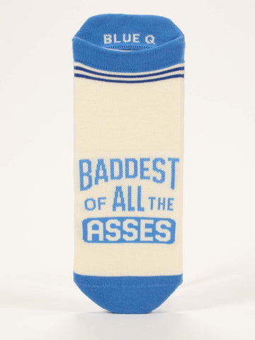 Blue Q Baddest Of All the Asses Sneaker Socks