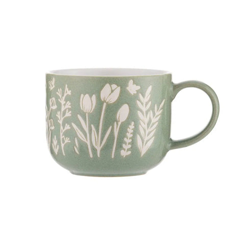 Mason Cash In the Meadow 13.5oz Mug Green Tulip