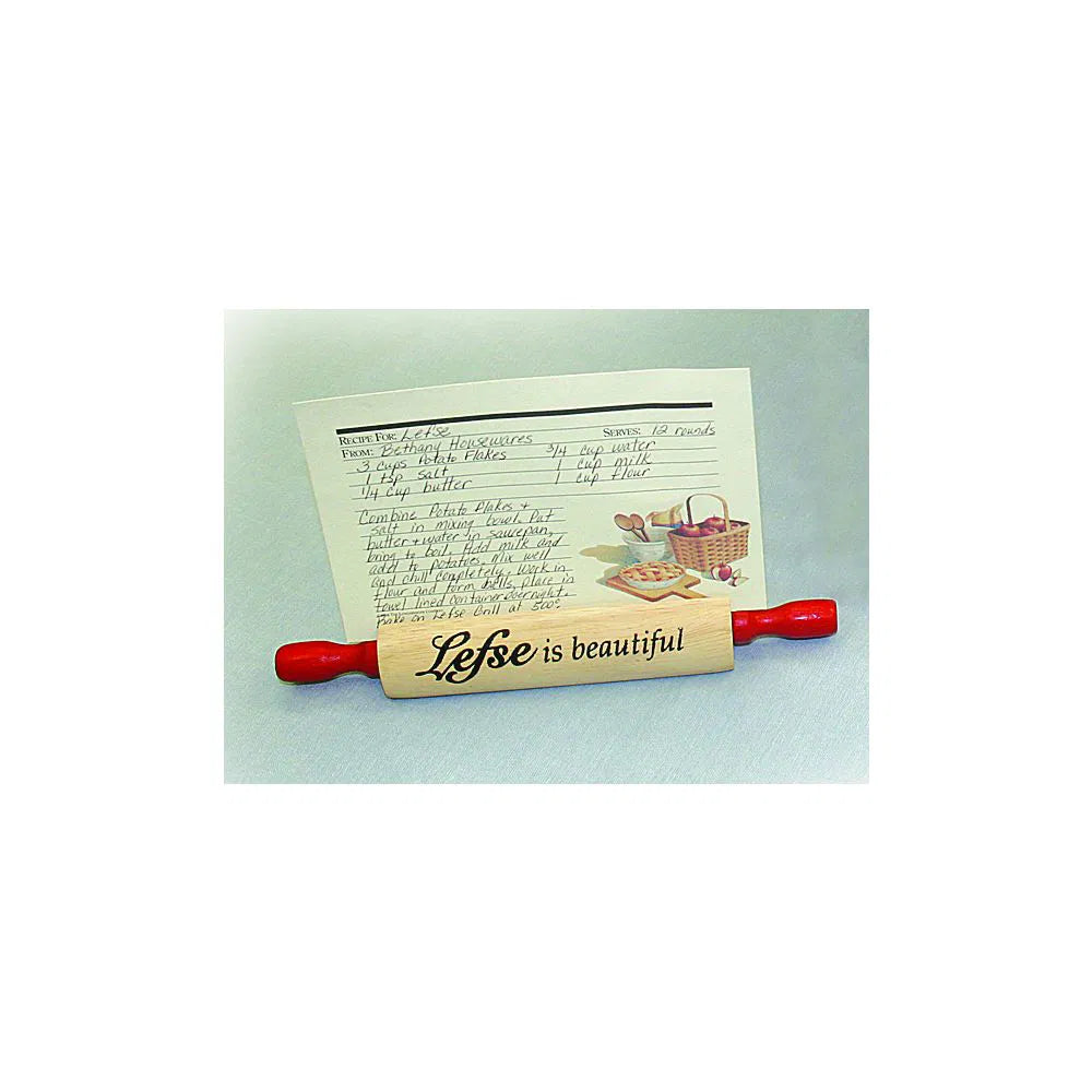 Bethany Housewares Lefse Rolling Pin Recipe Card Holder