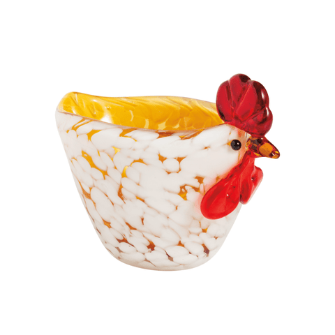 Mudpie Yellow Tortoise Glass Chicken Tidbit
