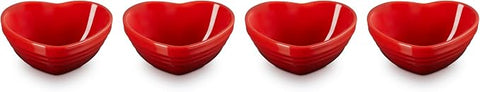 Le Creuset Red Heart Pinch Bowls 4 Pack