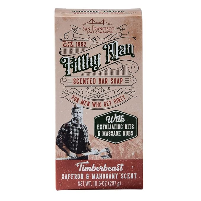 San Francisco Soap Company Filthy Man Bar Soap Saffron & Mahogany Scent
