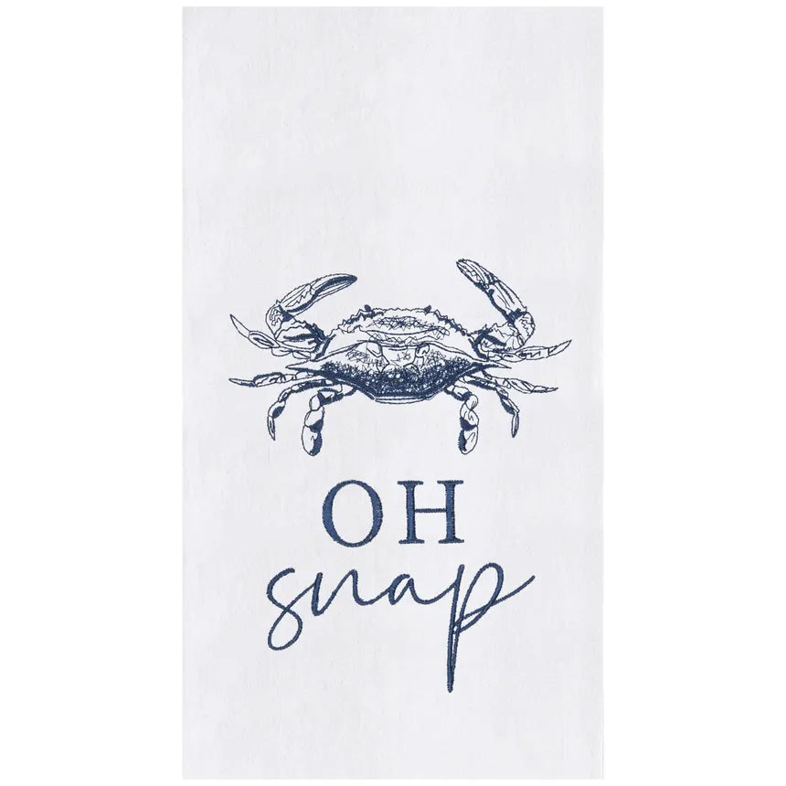 C&F Home Coastal Crab Oh Snap Kitchen Towel