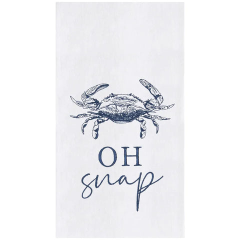 C&F Home Coastal Crab Oh Snap Kitchen Towel