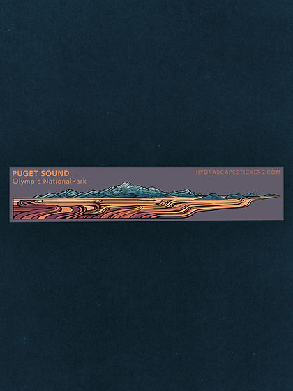 Hydrascape Miniscape Olympics and Puget Sound Sticker