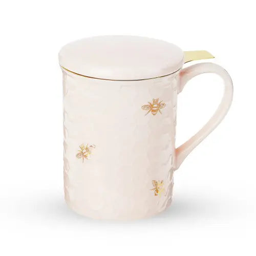 Pinkyup Annette Honeycomb Ceramic Tea Mug & Infuser