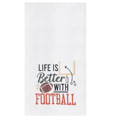 C&F Life is Better with Football Sports Kitchen Towel