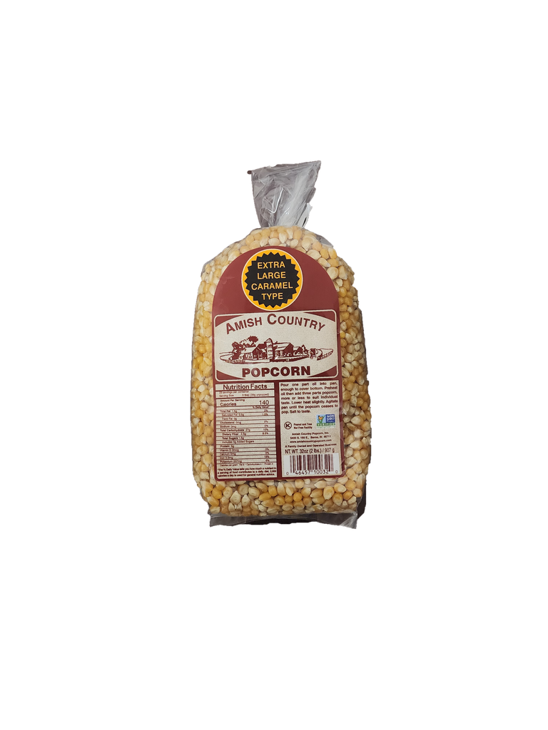 Amish Popcorn Company 2lb Extra Large Caramel Type Popcorn