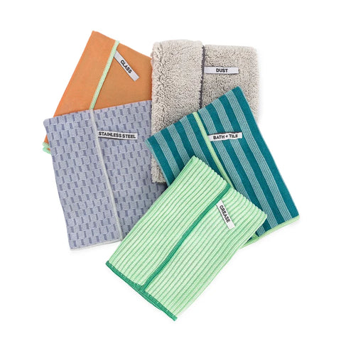 Full Circle Water-Works Microfiber Essential Cloth Set of 5