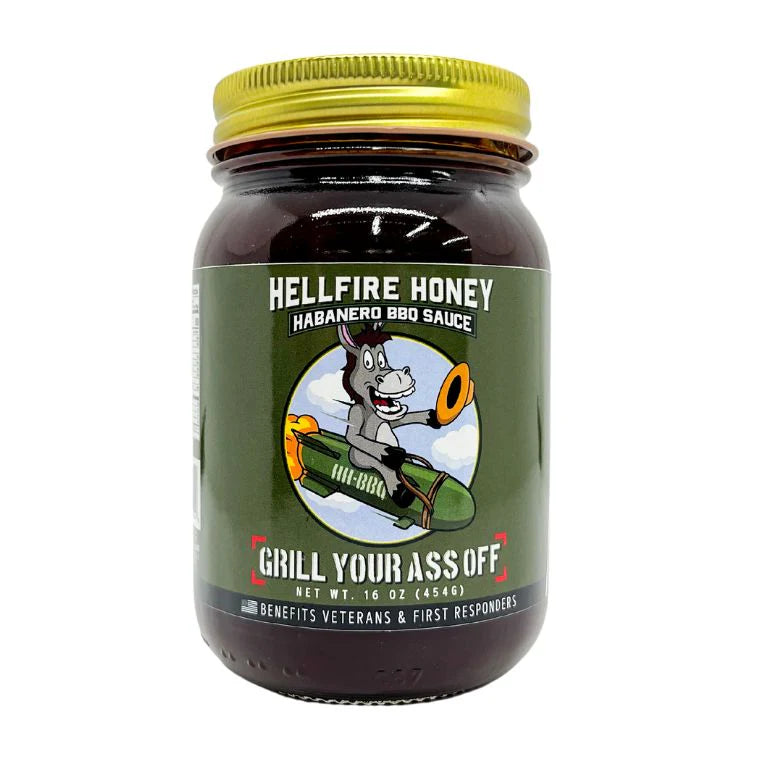 Grill Your Ass Off Hell Fire Honey BBQ Sauce