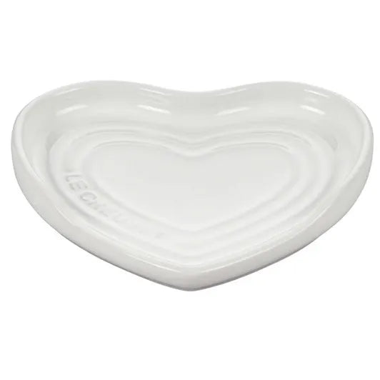 Le Creuset 5" White Heart Spoon Rest