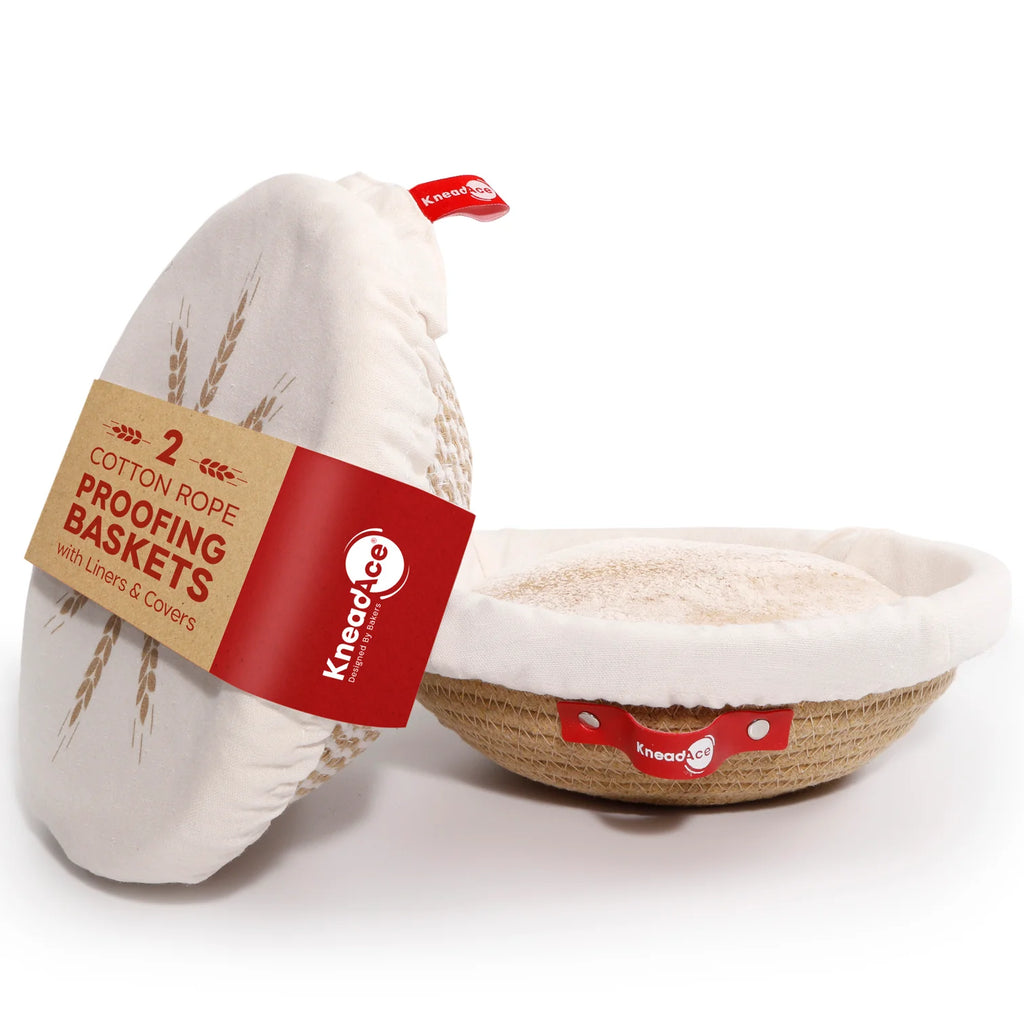 KneadAce Round Cotton Rope Proofing Baskets Set