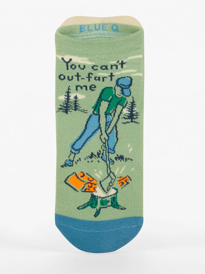 Blue Q You Can't Out-Fart Me Sneaker Socks