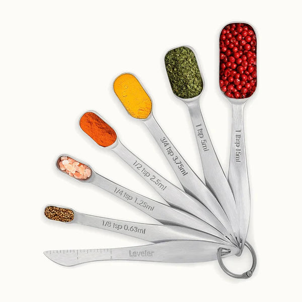 Zulay Stainless Steel Rectangular Measuring Spoons