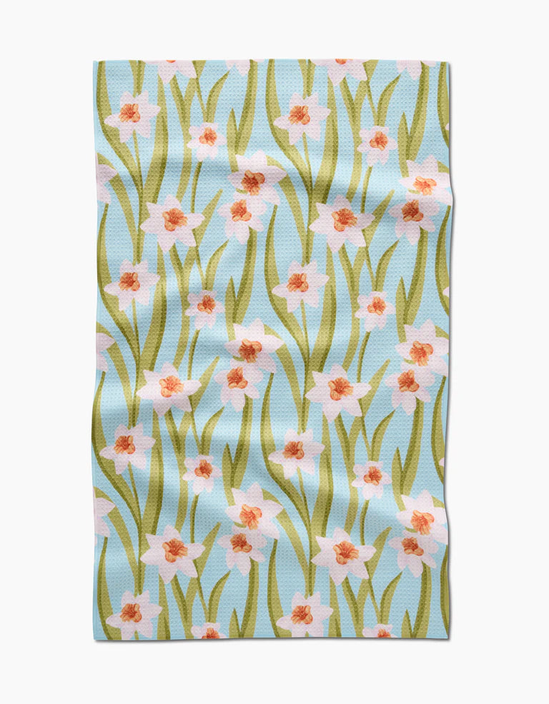 Geometry Daffodil Sky Tea Towel