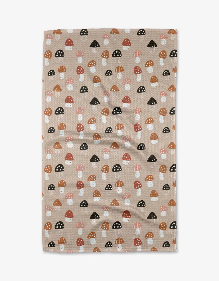 Geometry Mushroom Harvest Tea Towel