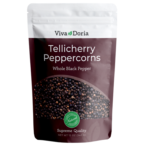 Viva Doria Tellicherry Peppercorn (Whole Black Pepper) 12 oz