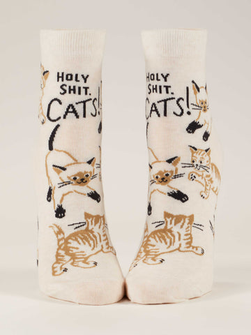 Blue Q Womens Socks Holy Shit Cats