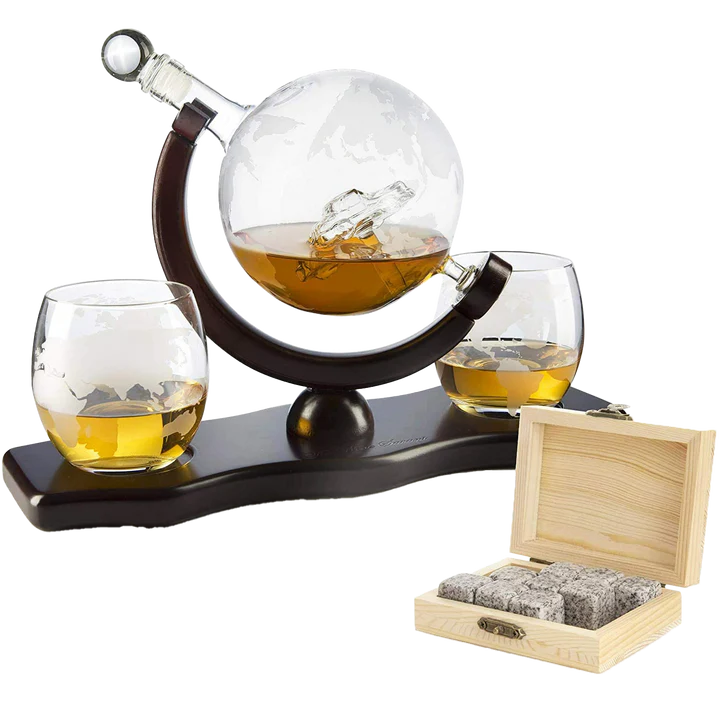 The Wine Savant Antique Ship Globe Decanter