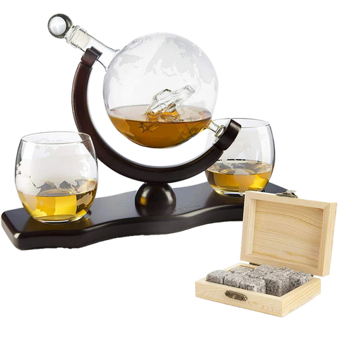 The Wine Savant Antique Ship Globe Decanter