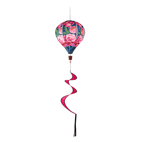 EG Peony Garden Welcome Burlap Balloon Spinner