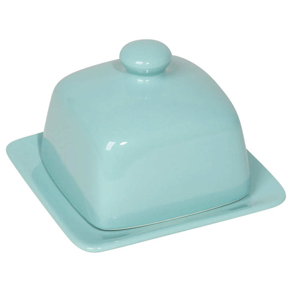 Now Designs Eggshell Blue Square Butter Dish
