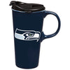 Evergreen Seattle Seahawks 17oz Gift Box Travel Latte Mug