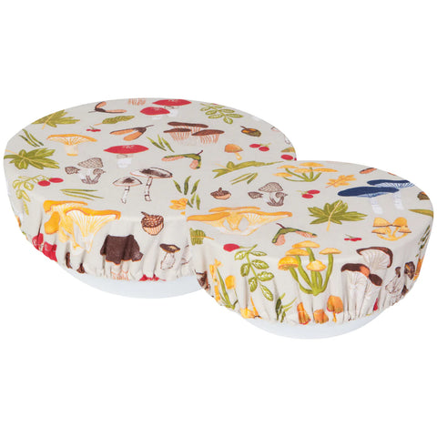 Now Designs Field Mushrooms Bowl Covers Set of 2