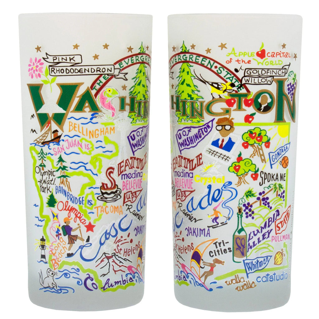 Catstudio Washington State Drinking Glasses Set of 2