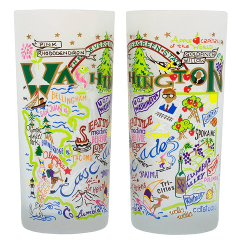 Catstudio Washington State Drinking Glasses Set of 2