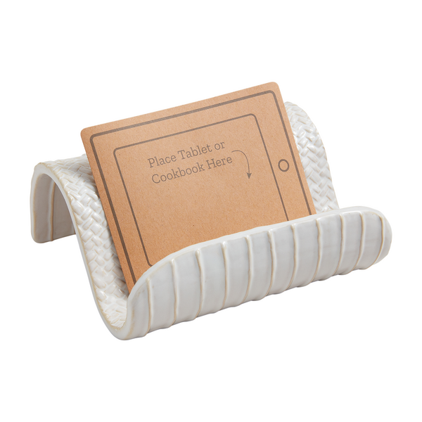 Mudpie Ceramic Textured Cookbook Stand