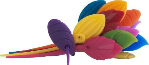 Trudeau Leaves Silicone Wine Charms