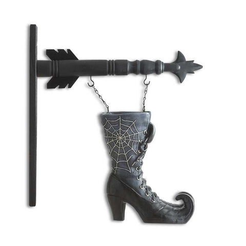 K & K Interiors Resin Witch's Boots Hanging Ornament