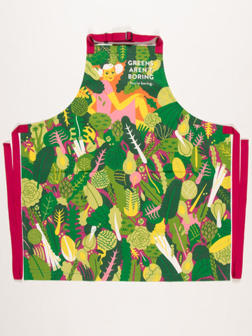 Blue Q Greens Aren't Boring You're Boring Apron