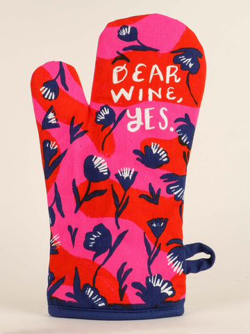 Blue Q Dear Wine, Yes. Oven Mitt