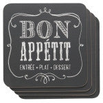 Now Designs Bon Appetit Cork-Backed Coasters