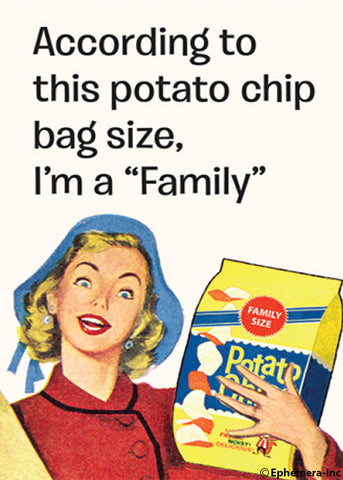 Ephemera Magnet Potato Chip Family Size