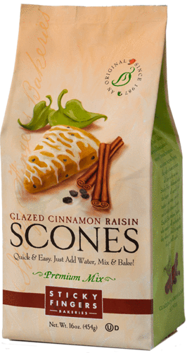 Sticky Fingers Bakery Scone Mix Glazed Cinnamon Raisin