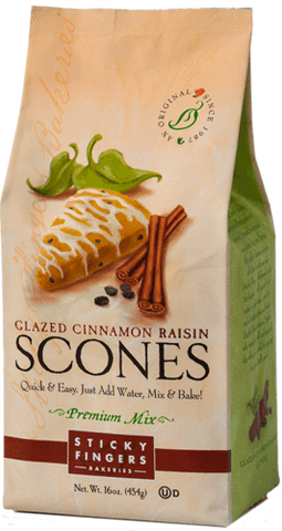Sticky Fingers Bakery Scone Mix Glazed Cinnamon Raisin