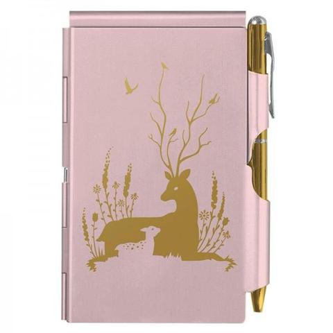 Wellspring Flip Notes Gold Deer