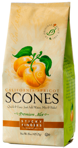 Sticky Fingers Bakery Scone Mix California Apricot