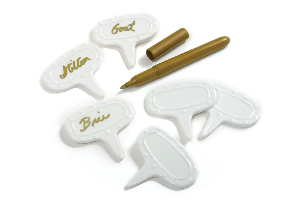 Norpro Porcelain Cheese Markers & Pen