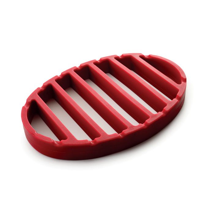 Norpro Oval Silicone Roast Rack, Red
