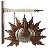 K & K Interiors Tin Turkey with Rusty Tail Hanging Ornament