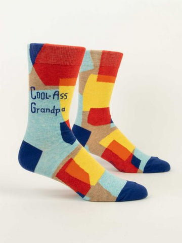 Blue Q Men's Crew Socks Cool-Ass Grandpa