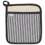 Now Designs Narrow Stripe Black Superior Potholder