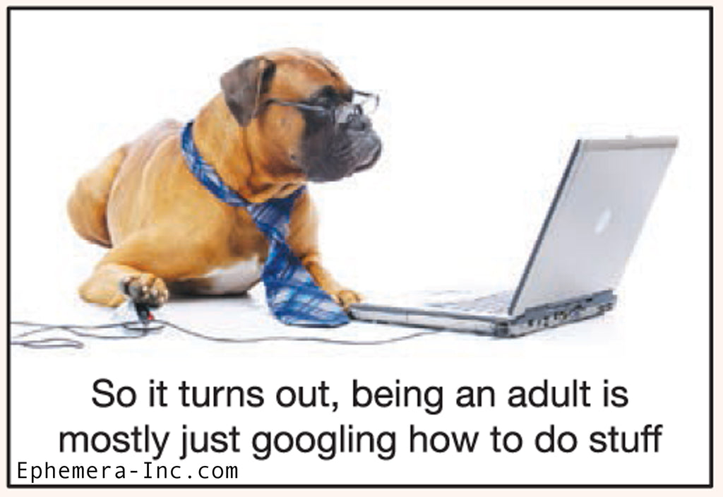 Ephemera Magnet Being An Adult is googling