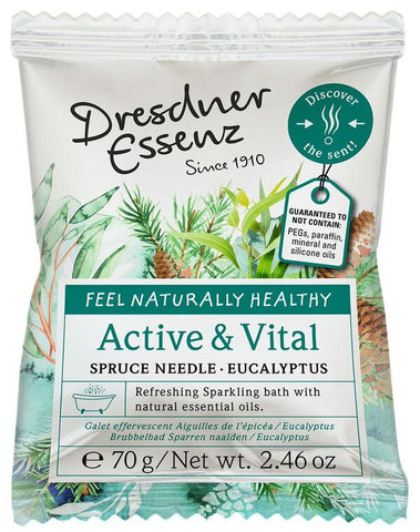 European Soaps Dresdner Essenz Active & Vital Sparkling Bath Spruce Needle & Eucalyptus