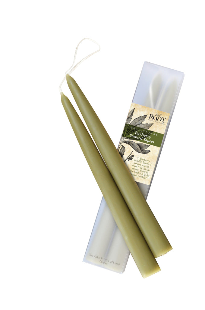 Root Bayberry Scented Taper Candles Set of 2